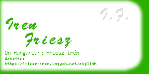 iren friesz business card